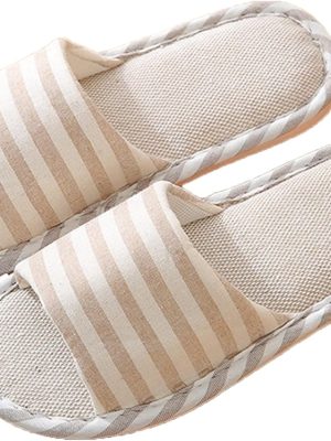 img-4645c52193287a9114f3 Men's slipper, cotton flax, open toe, 6 pairs.