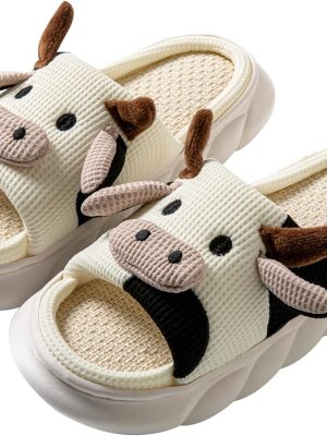 img-787c6e35bb6343ec51b4 2 pairs open toe animal slippers