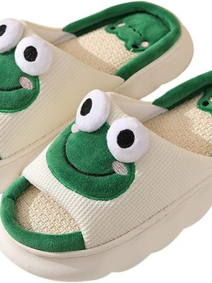 img-a2c6838f5db48b4bdb70 Cow frog slippers for women, silent