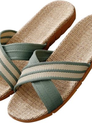img-adbda75b40a69a243321 Linen Woven Sliders for Women and Men